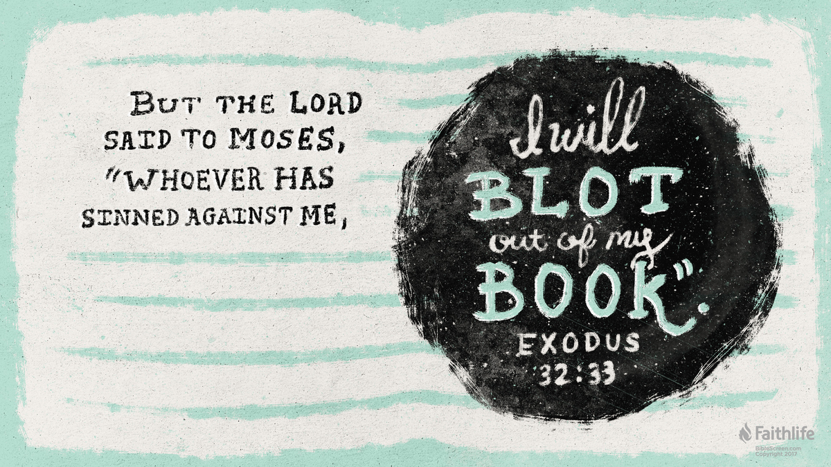 Artistic rendering of Exodus 32:33