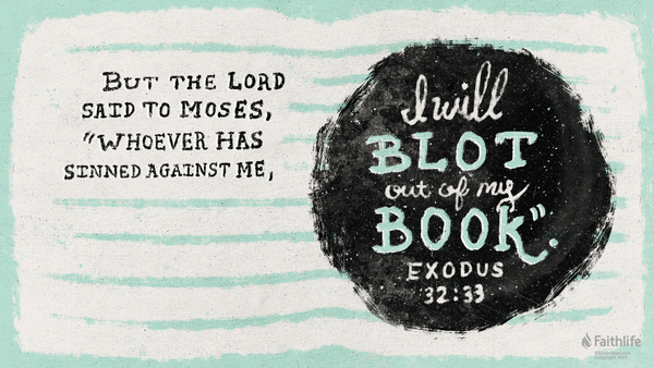 Artistic rendering of Exodus 32:33